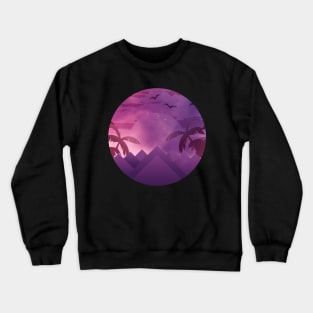 Tropical Purple Mountains Crewneck Sweatshirt